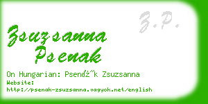 zsuzsanna psenak business card